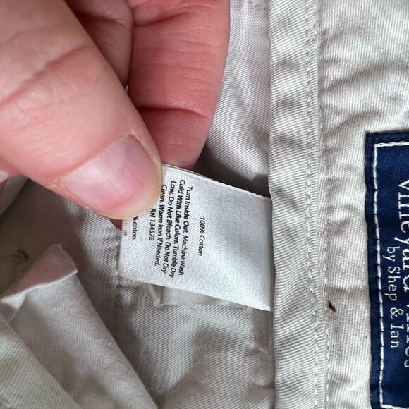 Vineyard Vines Pants by Shep & Ian Men's Khaki Chino 100% Cotton Size 40 x‎ 30 - Picture 7 of 11